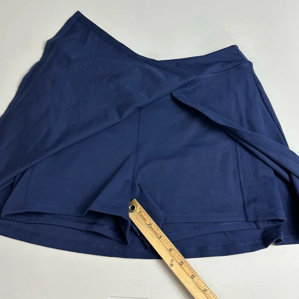 PINK Victorias Secret Midnight Navy Blue Ultimate Wrap Skort Size Large NWT